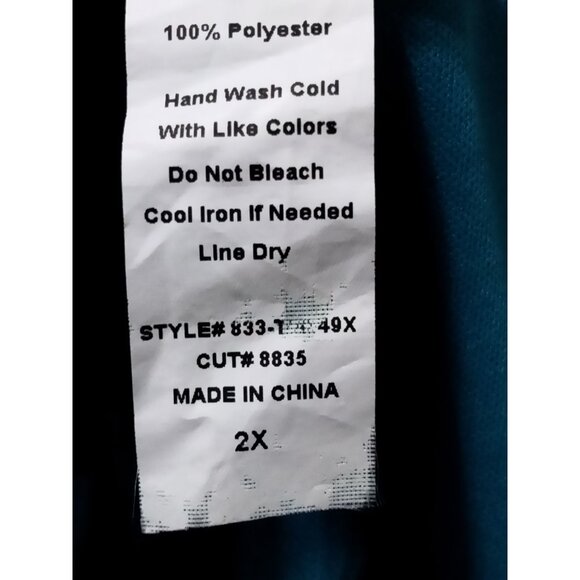 Perseption Women Black Sleeveless Floral Applique Top 2X - Picture 7 of 7